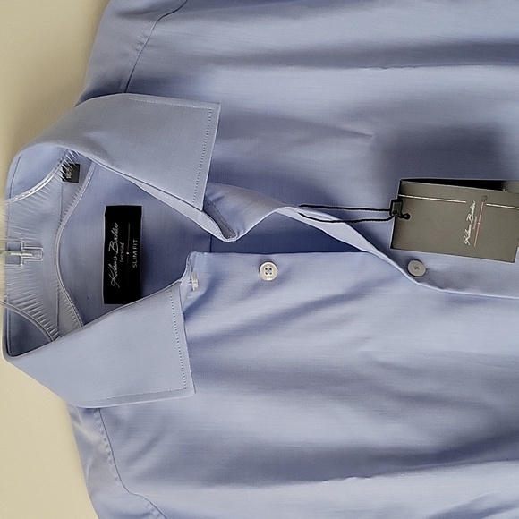Klauss Boehler Slim Fit Blue Dress Shirt- Size 16.5 - Picture 2 of 14